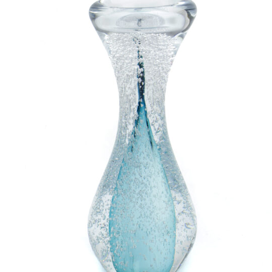 Stardust candle tiffany blue transparant