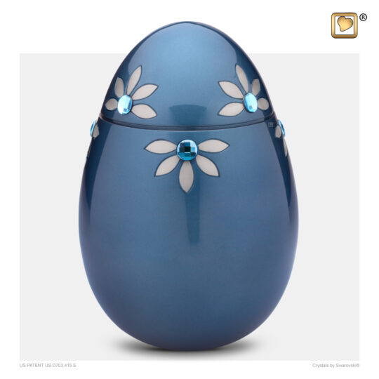 Nirvana™ Azure Adult Urn Blue & Bru Pewter w/Swarovski®
