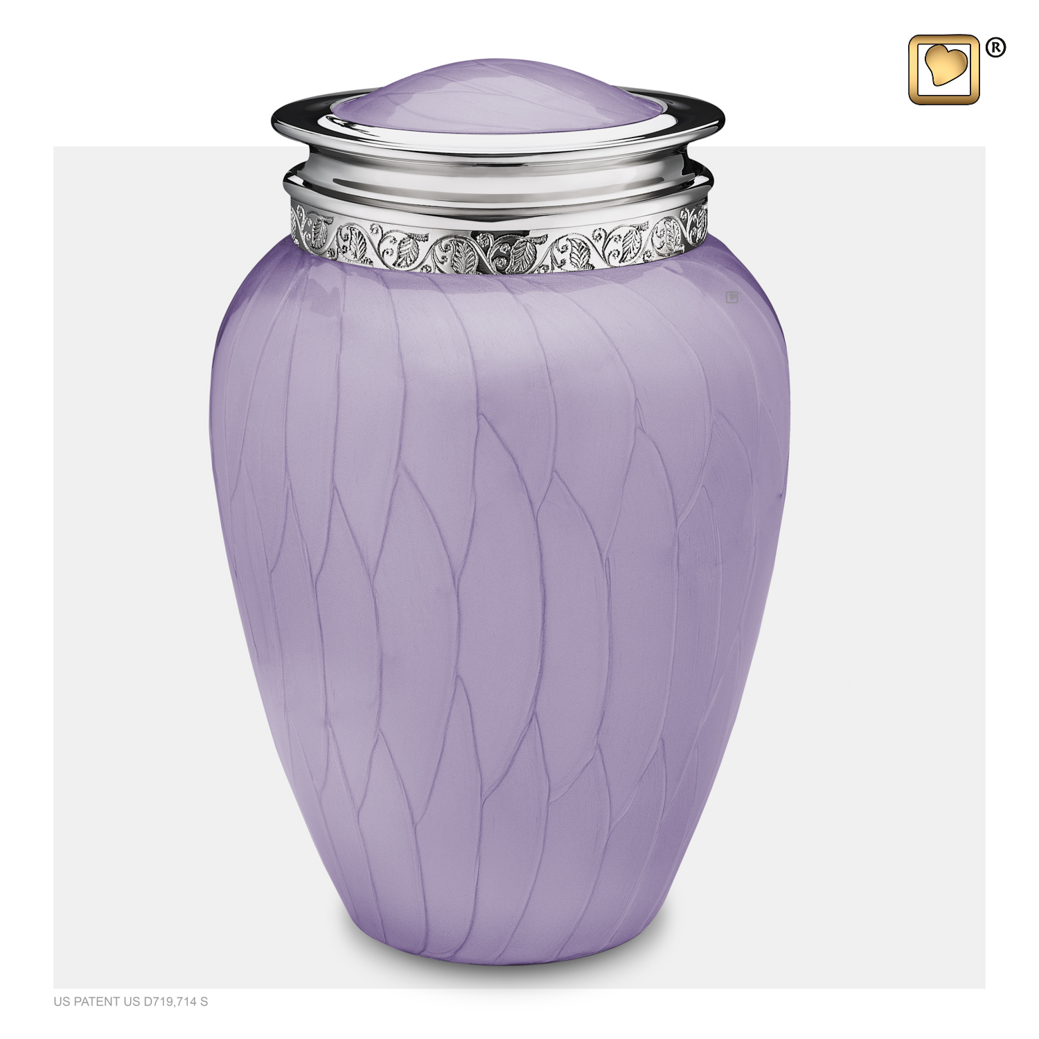 Blessing™ Adult Urn Pearl Lavender & Pol Silver