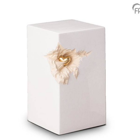 Keramische urn wit