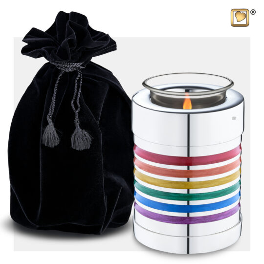 Pride™ Rainbow Tealight Urn Pol Silver