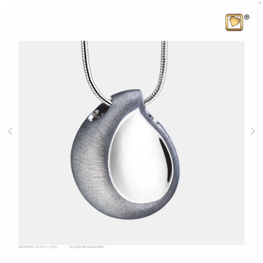 PENDANT TearDrop™ Rhodium Plated Two Tone