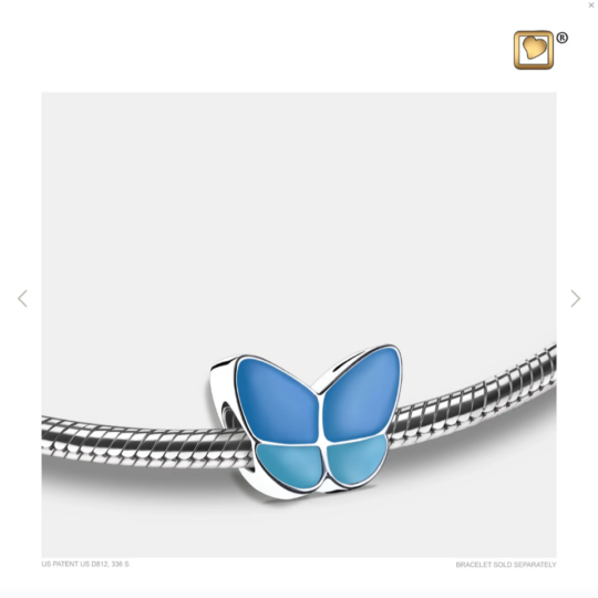 BEAD Wings Of Hope™ Blue Enamel Rhodium Plated