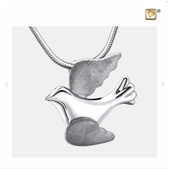 PENDANT Flying Dove™ Rhodium Plated Two Tone