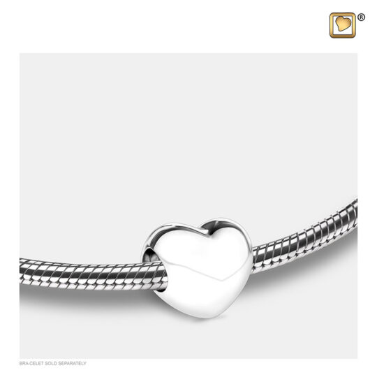 BEAD LoveHeart™ Rhodium Plated