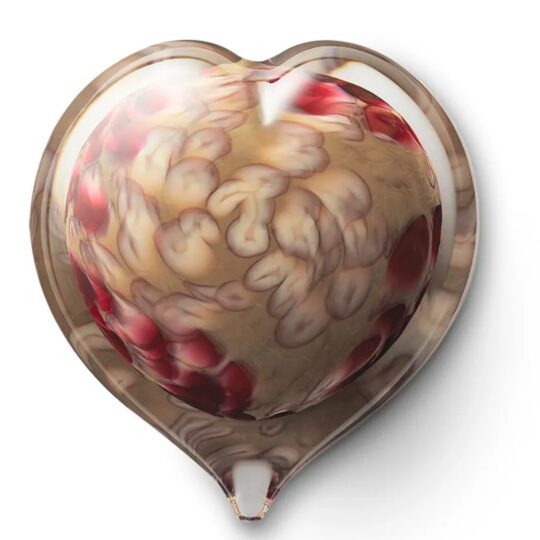 Medium Heart Taupe